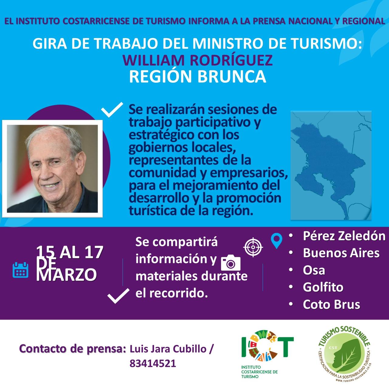 Gira Ministro en región brunca