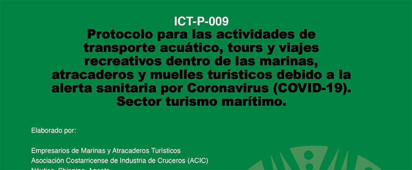 Presentación Protocolo Actividades de Transporte Acuático, Tours y Viajes Recreativos dentro de las Marinas, Atracaderos y Muelles Turísticos