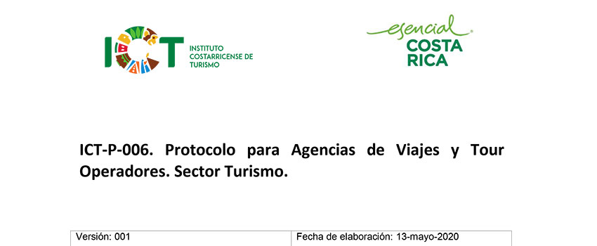 Protocolo ICT-P-006 Agencias de Viajes y Tour Operadores Sector Turismo