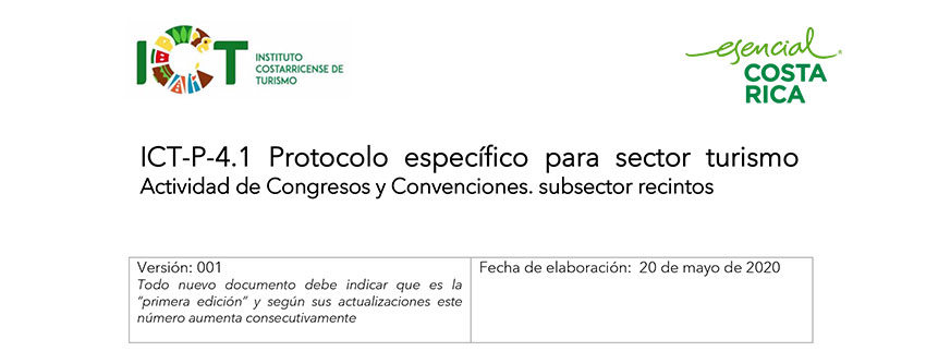 Protocolo ICT-P-004.1 Protocolo Congresos y Convenciones Recintos